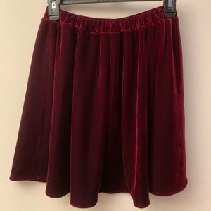 Maroon Velvet Skirt